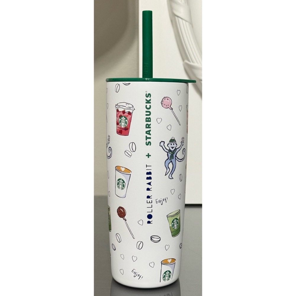 Starbucks x Roller Rabbit COFFEEHOUSE BONANZA 24oz Stainless Steel‎ Tumbler